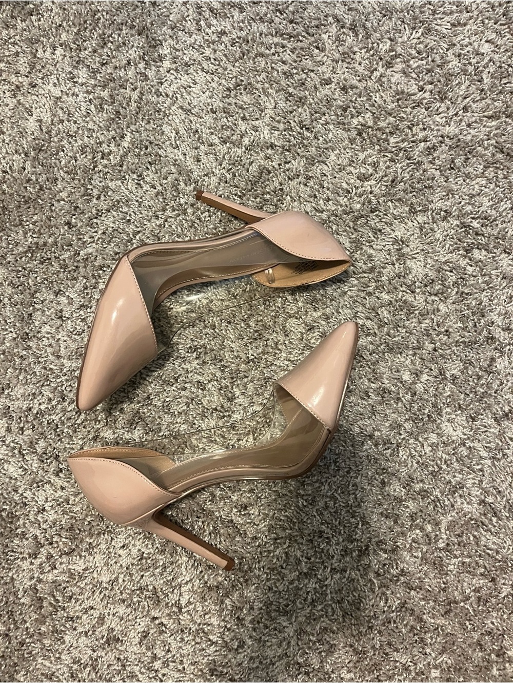 Nude and clear gorgeous size 10 heel BCBGeneration